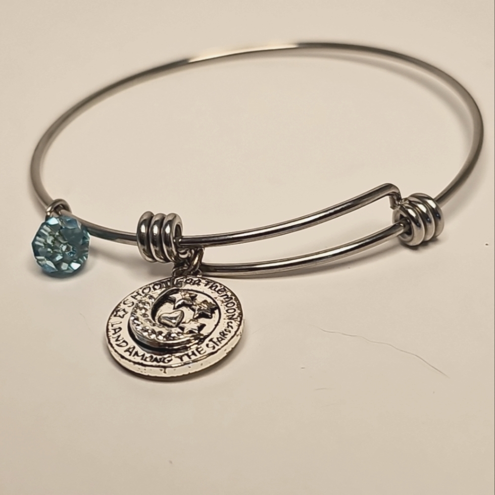 Double Hook Wire Bangle Bracelet-Love You To The Moon & Back